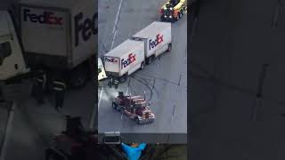 FedEx truck crash causes major delays in Los Angeles freeway #truckernews