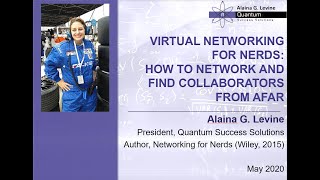Virtual Networking Webinar: How to network and find collaborators from afar