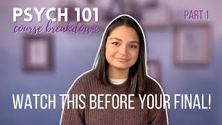 PSYCH 101 Crash Course 2020 (PART 1) // FULL Course Breakdown: WHAT YOU NEED TO KNOW FOR YOUR FINAL