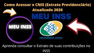 Como acessar o CNIS (Extrato Previdenciário) no portal Meu INSS - Atualizado 2020