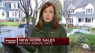 November new home sales come in at 841,000 vs. 995,000 expected