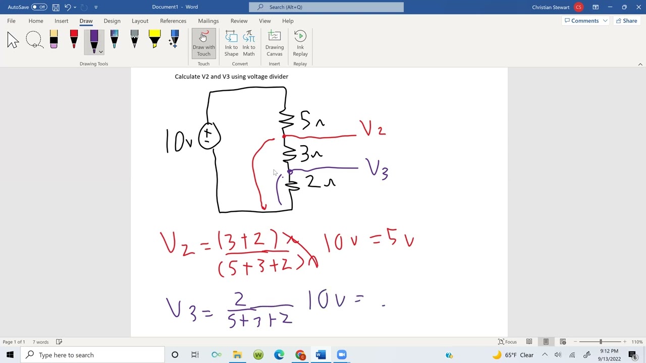 Voltage Divider With Three Resistors - YouTube