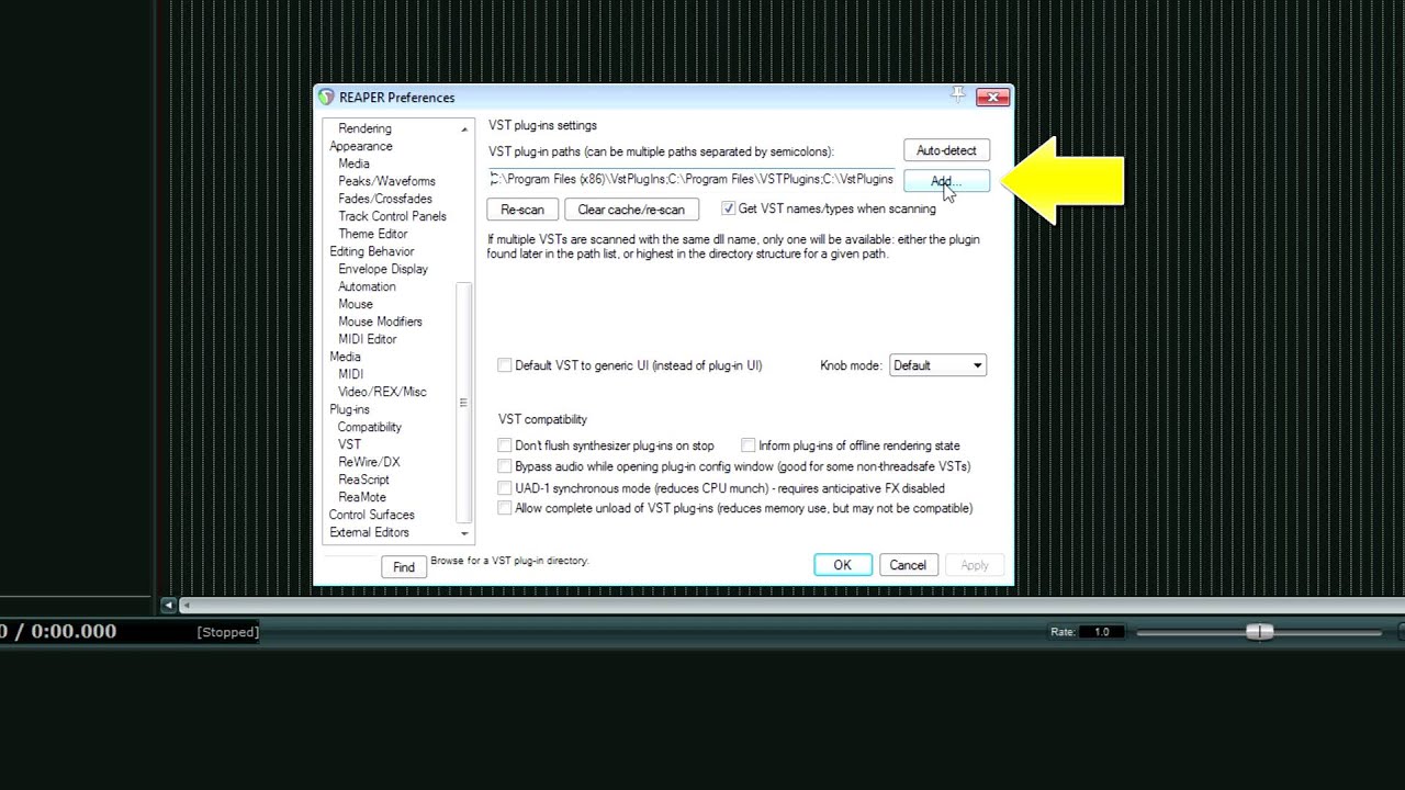 Reaper How To Install Vst Plugins Programs Youtube