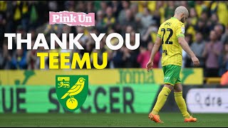 Teemu Pukki departs the Carrow Road pitch for the final time | The Pink Un