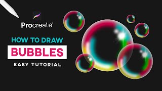 How to draw Bubbles ⚪️ Easy Procreate Tutorial