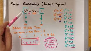 MMA 9.4A Factor Perfect Squares Examples