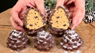🎄 Christmas dessert in 5 minutes! 3-ingredient dessert and chocolate!No oven! No condensed milk!