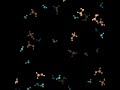 spontaneous mixing of methanol left and water right in the gas phase