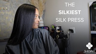 ACHIEVE THE SILKIEST SILK PRESS WITH SHEDAVI | Featuring Alisha Rena’s Beauty Bar