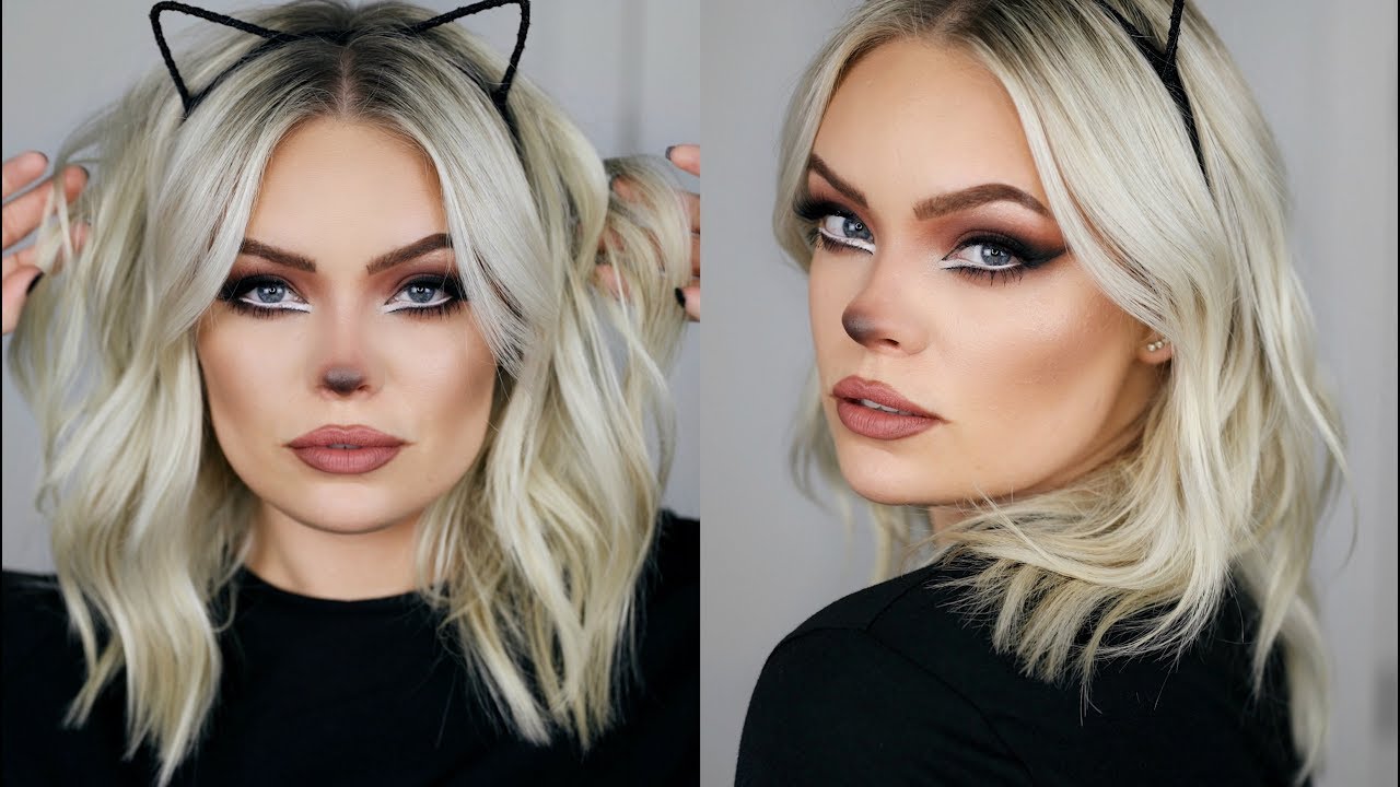 Quick Easy Halloween Cat Makeup Tutorial Youtube