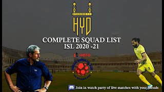 Hyderabad FC ⚽Complete Squad List ISL 2020-21⚽| #footballinblood | #isl2020