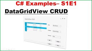 C# Projects S1E1 : DataGridView CRUD - ADD UPDATE DELETE
