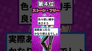 【ジョジョ】おまいらが思う日常生活に便利そうなスタンド挙げてけＷ【ランキング】