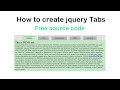How to create jQuery tabs | jQuery tabs source code