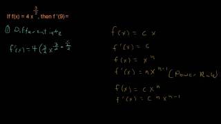 Basic Power Rule Differentiation (AP Calculus Exam Prep)