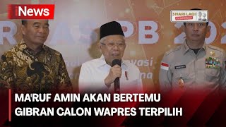 Wapres Ma'ruf Amin akan Bertemu Wapres Terpilih Gibran dan Berikan Wejangan - Breaking News 24/04