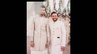 Shaheen sha afridi and ansha afridi wedding #shaheenshahafridi #anshaafridi #weddingpics #nikkahpics