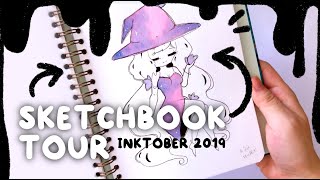 🖊️ Inktober Sketchbook tour • Art tour • Art challenge • How to improve your art fast