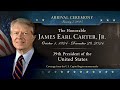 the honorable james earl carter jr. ceremony preceding a lying in state