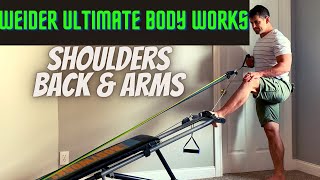 Weider Ultimate Body Works (Total Gym) Upper Body Workout (Shoulders, Back, and Arms)