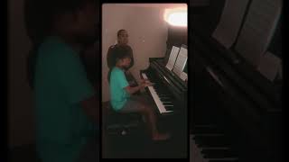 Alicia Keys and her son Egypt singing "Sweet Dreams" by Eurythmics on the piano