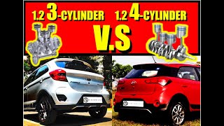 3 CYLINDER VS 4 CYLINDER ENGINE. Which is better? Freestyle \u0026 Nexon VS i20 \u0026 Baleno