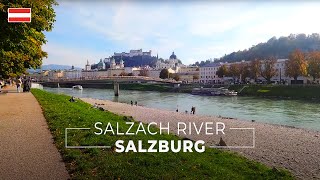 Salzburg Salzach River Walking Tour [Fall 2022][4K]