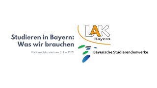 Studieren in Bayern: Was wir brauchen - Podiumsdiskussion