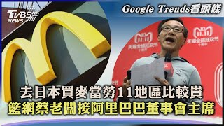 【Google Trends看頭條】去日本買麥當勞11地區比較貴  籃網蔡老闆接阿里巴巴董事會主席｜TVBS新聞 2023.06.21@TVBSNEWS01