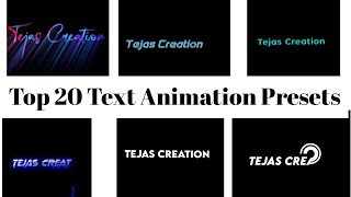 Top 20 Alight Motion Text Animation Presets |AlightMotion Preset Download Free  text presets