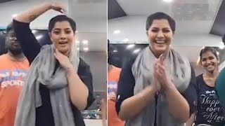 Varalakshmi Sarath Kumar Dance After Tested Covid Negative | Gulte.com