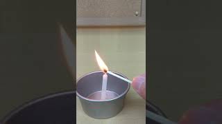 白い煙でろうそくに火をつける relight a candle with white smoke　#shorts #実験  #science #科学