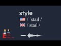 How to pronounce style? US English UK English IPA Audio Waveform 👩👨 How to say style correctly?