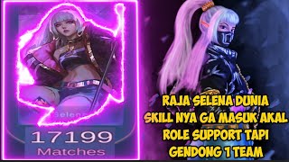 INI RAJA SELENA GA MASUK AKAL SKILL NYA SUPPORT TAPI GENDONG 1 TEAM! TOP1GLOBAL SELENA MOBILELEGENDS