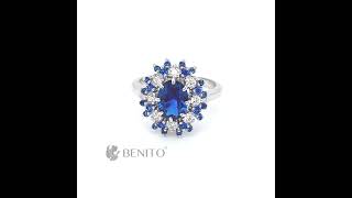 Alessandra Ring Blue Spinel and Zircon Stones