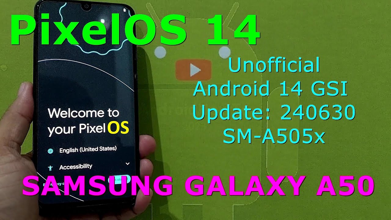 PixelOS 14 Unofficial For Samsung Galaxy A50 Android 14 GSI Update ...