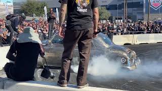 SEMA Hoonigan Burnyard 1951 Chevy body with a lexus LS400 Chassis