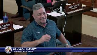 37th Guam Legislature Regular Session - October 27, 2023 PM