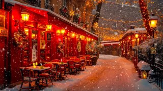 Relax Gently with Deep Winter Jazz Music at a Cozy Outdoor Coffee Shop - Smooth Coffee Jazz