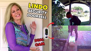 Home Security Smart Home  | Lindo Dual Camera Security Video Doorbell  |  Security Cameras