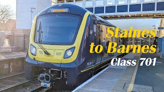 Staines to Barnes | SWR Class 701 | Realtime