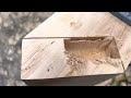 Timber Framing: bird mouth rafter seat cut with Mafell mortiser