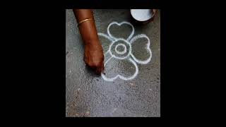 simple kolam | easy rangoli | flower kolam | tamil kolam | dhinam oru kolam