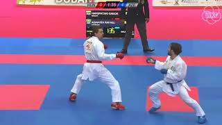 RAFAEL AGHAYEV vs  HARSPATAKI GABOR  Karate1 Premier League   Dubai 2018   Male Kumite  -75 Kg