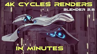 4K CYCLES render in MINUTES - Blender 2 81 - HOW to SPEED UP cycles -quick guide.