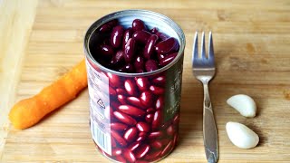 I take a jar of beans and prepare an amazing salad! Delicious easy recipe!