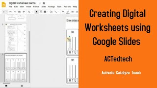 Creating digital worksheets using Google slides