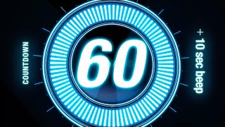 60 seconds Countdown Timer / with Beep Every 10 sec 🔵