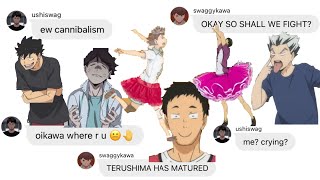 haikyuu texts- the captains go on a vacation together?! [ chaotic captains ]