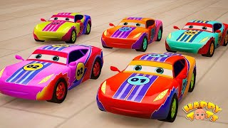 🔴 LIVE 10 Little Cars | Counting Song for Kids | Nursery Rhymes | Happy Tots